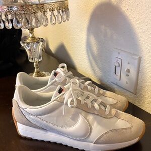 Nike White and Tan Athletic Shoes